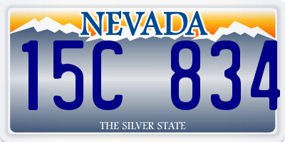 NV license plate 15C834