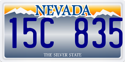 NV license plate 15C835