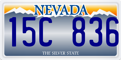 NV license plate 15C836