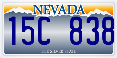 NV license plate 15C838