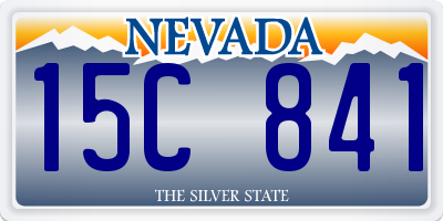 NV license plate 15C841