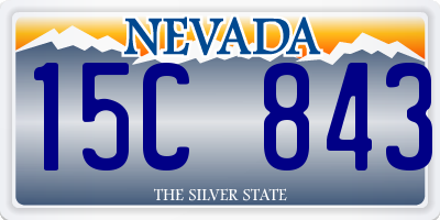 NV license plate 15C843