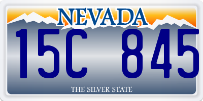 NV license plate 15C845