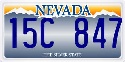 NV license plate 15C847
