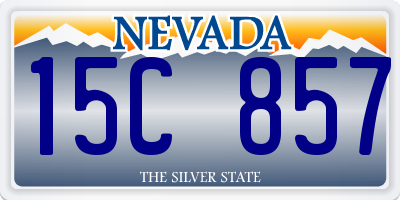 NV license plate 15C857