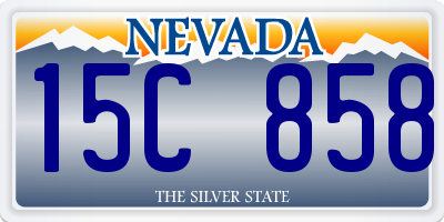 NV license plate 15C858