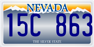 NV license plate 15C863