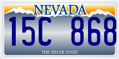 NV license plate 15C868