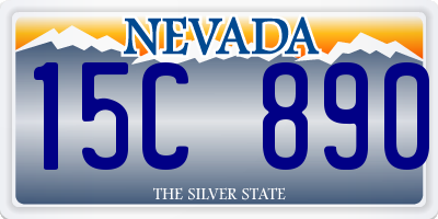 NV license plate 15C890