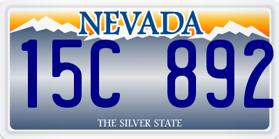 NV license plate 15C892