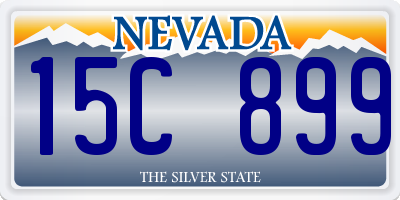 NV license plate 15C899