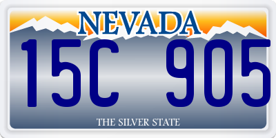 NV license plate 15C905