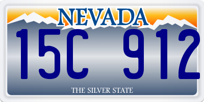 NV license plate 15C912