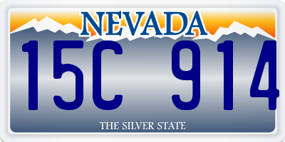 NV license plate 15C914
