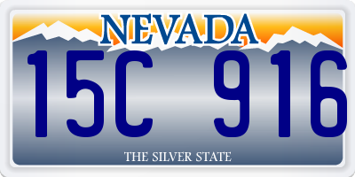 NV license plate 15C916