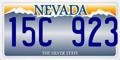 NV license plate 15C923