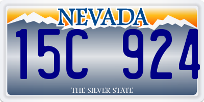 NV license plate 15C924