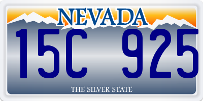 NV license plate 15C925