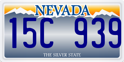 NV license plate 15C939