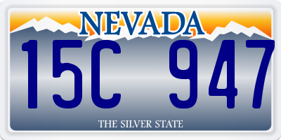 NV license plate 15C947