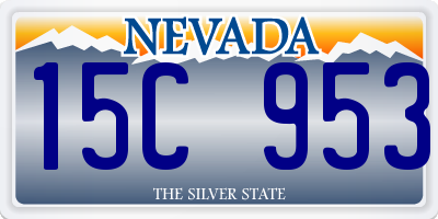 NV license plate 15C953