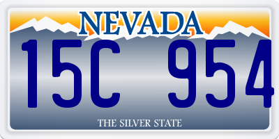 NV license plate 15C954