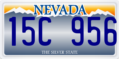 NV license plate 15C956