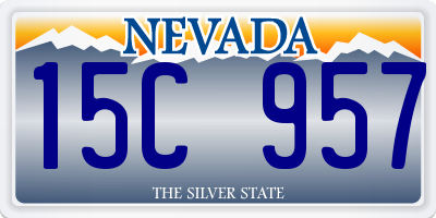 NV license plate 15C957