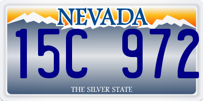 NV license plate 15C972