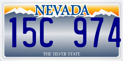 NV license plate 15C974