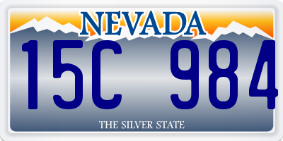 NV license plate 15C984