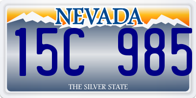 NV license plate 15C985