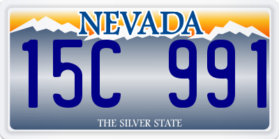 NV license plate 15C991