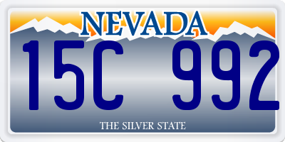 NV license plate 15C992