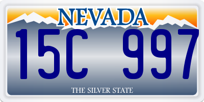 NV license plate 15C997