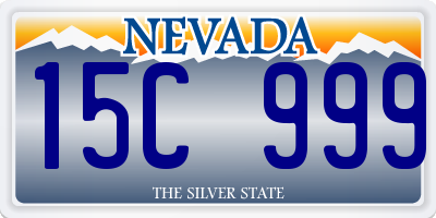NV license plate 15C999