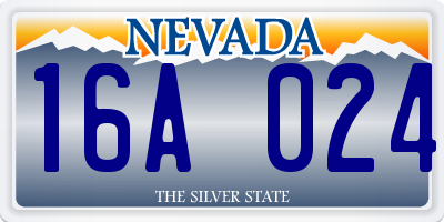 NV license plate 16A024