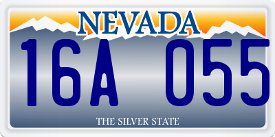 NV license plate 16A055