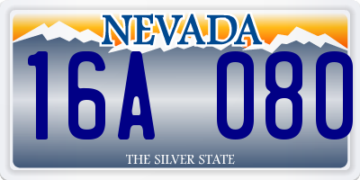 NV license plate 16A080