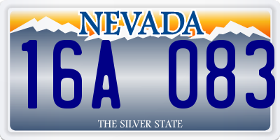 NV license plate 16A083