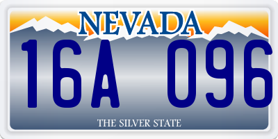 NV license plate 16A096