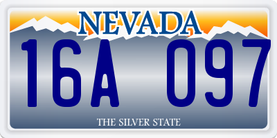 NV license plate 16A097