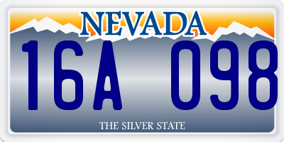 NV license plate 16A098