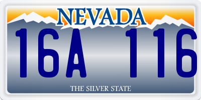 NV license plate 16A116