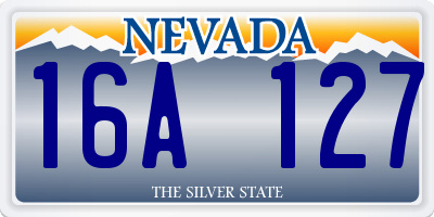 NV license plate 16A127
