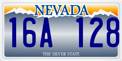 NV license plate 16A128