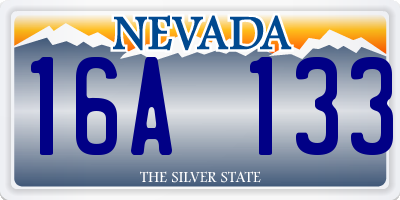 NV license plate 16A133