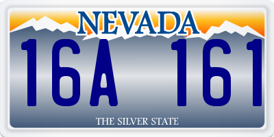 NV license plate 16A161