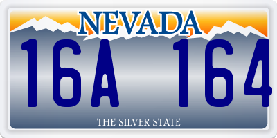 NV license plate 16A164