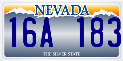 NV license plate 16A183
